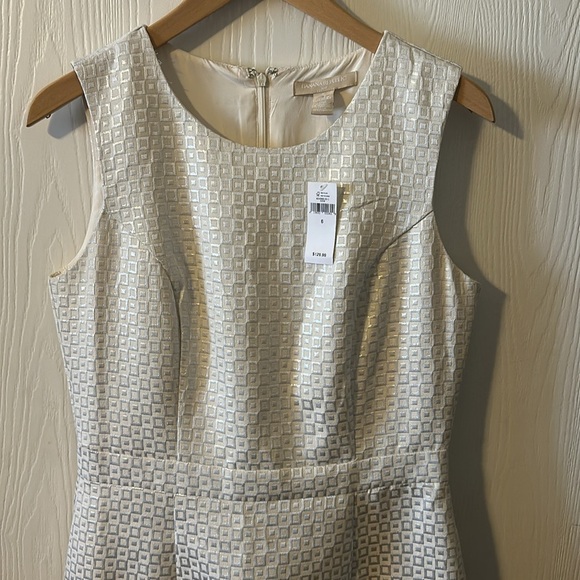 Banana republic Lovely cream dress with metallic sheen to it. NWTs size 6 - Picture 2 of 6